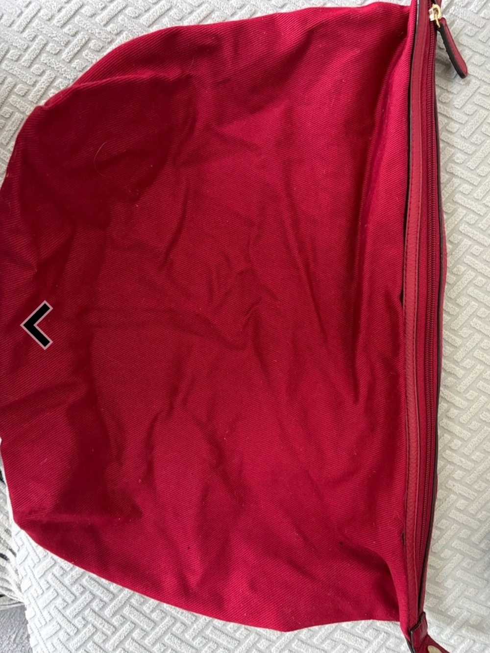 Michael Kors Crimson Leather Shoulder Bag with MK Charm - Picture 7 of 10